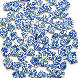 Keramiek Puzzel Tegels Delfts Blauw Blue Ming 250g