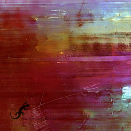 Glasplaat 19 x 20 cm Donkerrood Iriserend  CAG014i