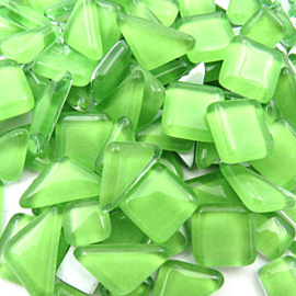 Mozaiek puzzelstukjes Soft Glas 100 gram Fris Groen 75