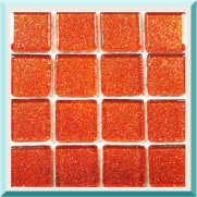 Mozaïektegeltjes Glas 2x2 cm Glitter  per 16 tegels