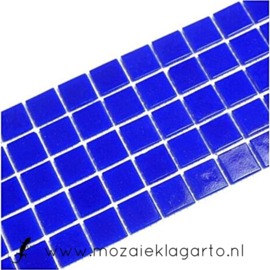 Gladde glastegels zonder puntjes per 25 tegels Blauw 316