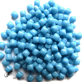 Mozaiek tegeltjes glas 4.8 x 4.8 mm 25 gram Opaal Aqua 078