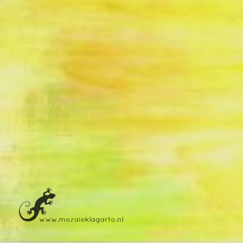 Glasplaat 19 x 20 cm Lichtgeel Iriserend CAG16i | Glasplaten/Glasscherven Rood Oranje - Geel | Mozaiek Lagarto