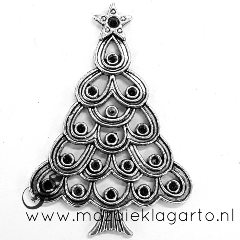 zout Gebakjes veiligheid Kerstboom metaal 5 x 3.5 cm 090 | Sieraad benodigdheden | Mozaiek Lagarto