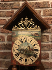 Beautiful Hand Painted Warmink Wall Clock (Twentse Clock) from 1966