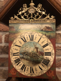 Beautiful Hand Painted Warmink Wall Clock (Twentse Clock) from 1966
