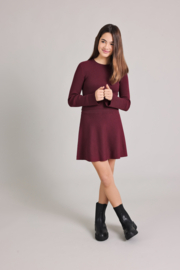 GEBREIDE ROK, AUBERGINE