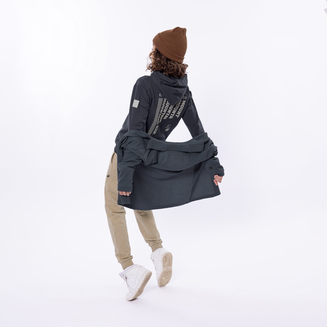HOODIE LOOSE FIT, ANTRACIET