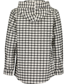 GEBLOKTE FLANELLEN BLOUSE, BEIGE