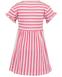 GESTREEPTE ROZE JURK, ESSENTIELS