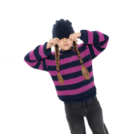 TRUI KNITWEAR GESTREEPT, MAUVE