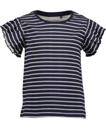 SHIRT GESTREEPT DONKER BLAUW,FLAMINGO LOVE