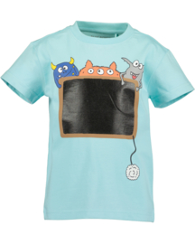 SHIRT LICHT BLAUW, MONSTERS