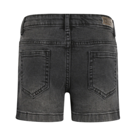 KORTE SPIJKERBROEK, DONKER GRIJS JEANS