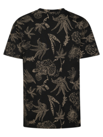 SHIRT ALL-OVER PRINT, ZWART