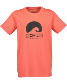 SHIRT MET PRINT, ROOD
