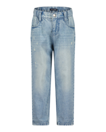 SPIJKERBROEK LOOSE FIT JEANS BLAUW, ESSENTIELS