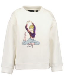 SWEATER MET VEEGPAILETTEN OFF-WHITE, BALLERINA