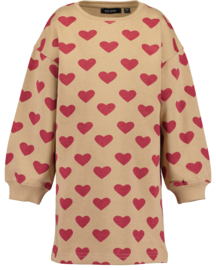 SWEATDRESS MET HARTEN ZAND , TEDDY