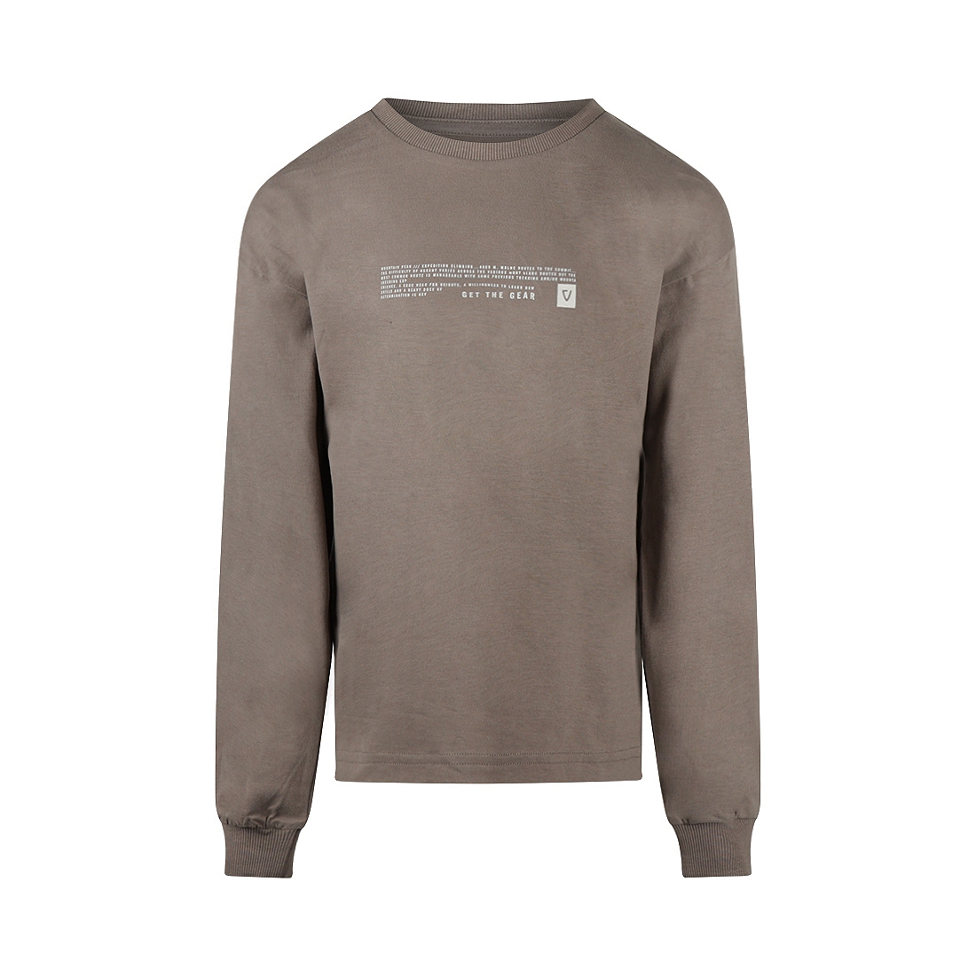 LONGSLEEVE DROPPED SHOULDER, TAUPE