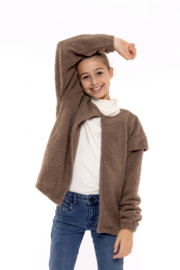 VEST, DONKER TAUPE