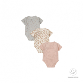 SET 3 ROMPERS MET KORTE MOUW