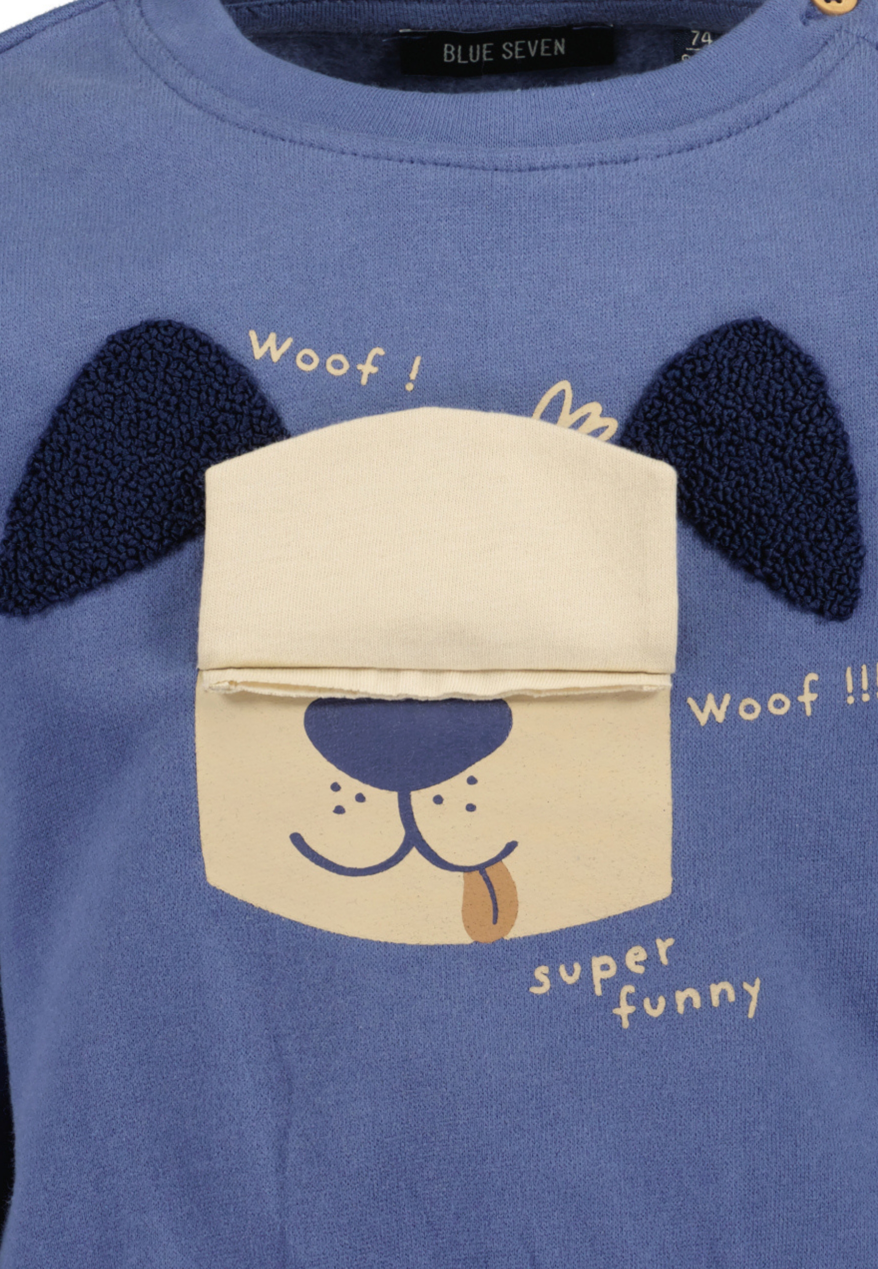SWEATER DOG, JEANSBLAUW