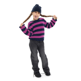 TRUI KNITWEAR GESTREEPT, MAUVE