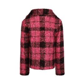 GEBLOKTE JAS, FUCHSIA