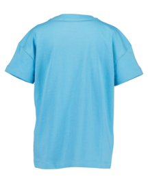 SHIRT BLAUW MET REFLECTERENDE PRINT, DINO