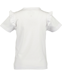 SHIRT MET RUFFLES WIT, LEMON SQUEEZY