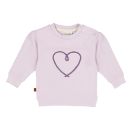 SWEATER LICHT PAARS, BEAUTIFUL HEART