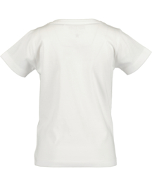 SHIRT WIT MET GEBORDUURDE BLOEM, MILLEFLEUR