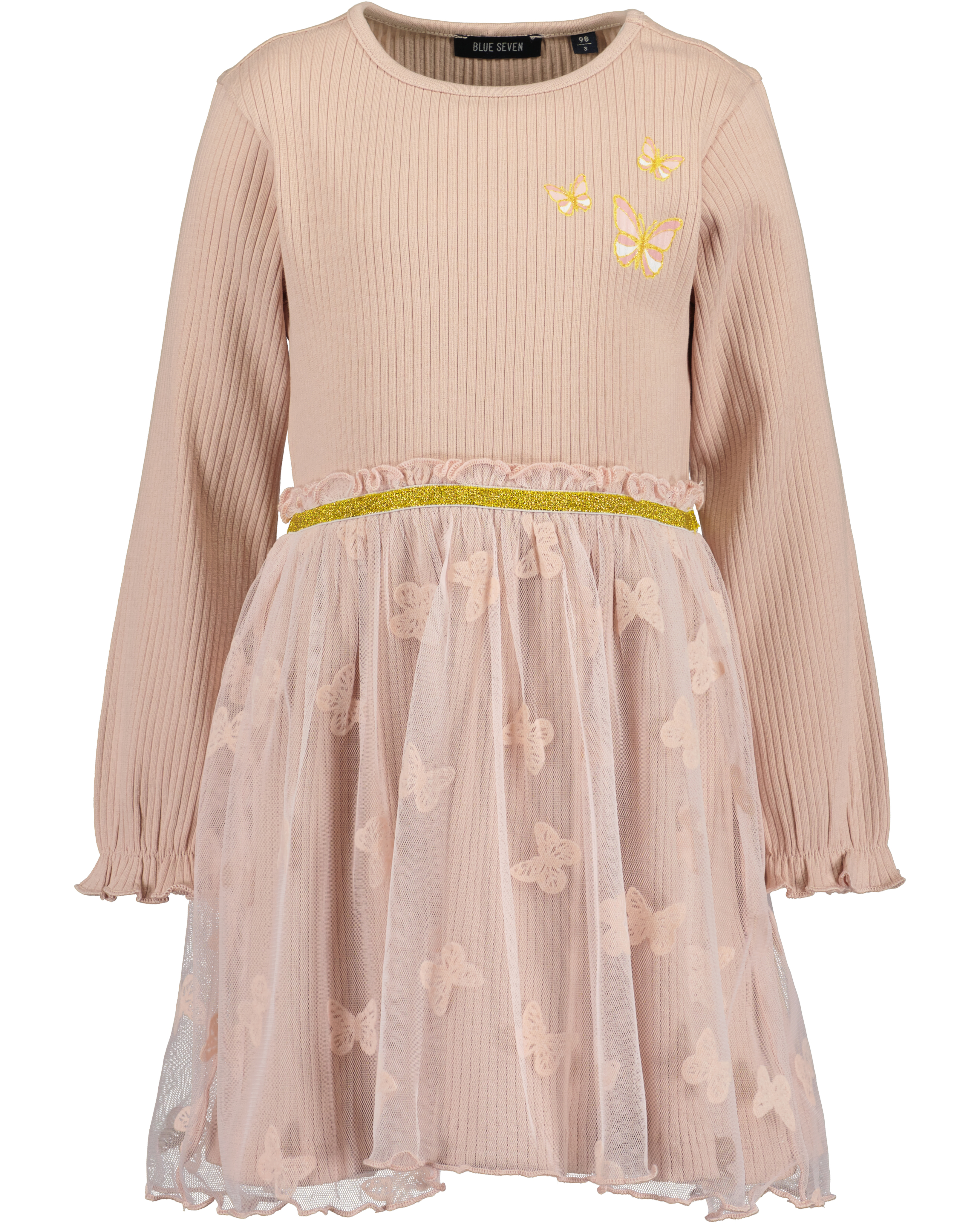 JURK MET TULE ROK SWAN, POEDERROZE