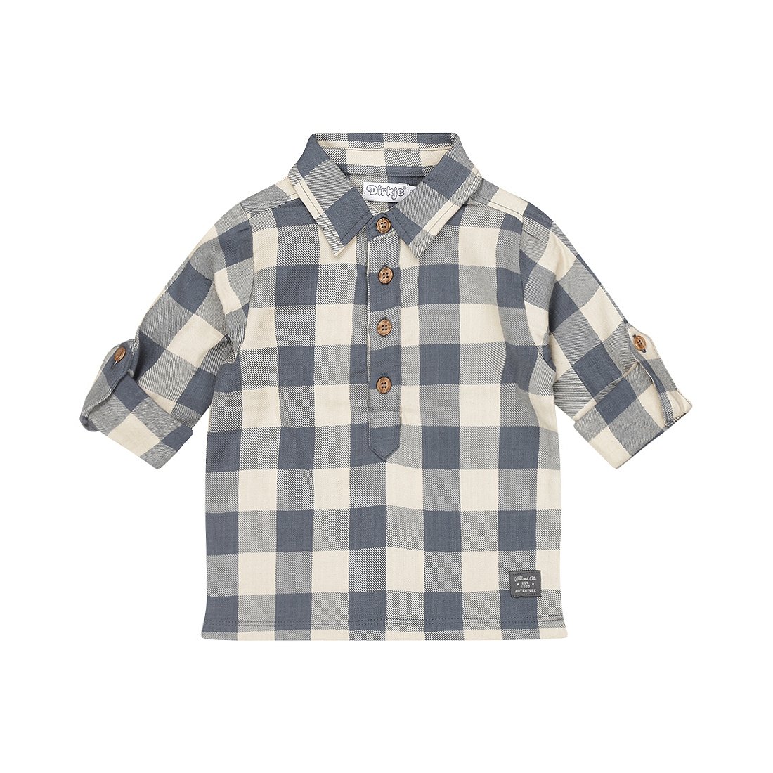 GEBLOKTE BLOUSE WILDLAND, NAVY