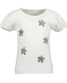 SHIRT VEEGPAILETTEN WIT, FLOWER
