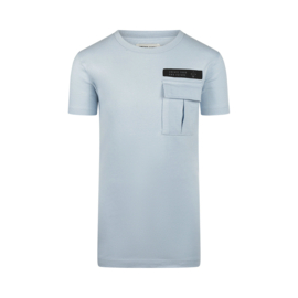 SHIRT MET BACKPRINT, LICHT BLAUW