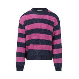 TRUI KNITWEAR GESTREEPT, MAUVE