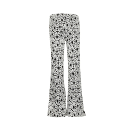 FLARED TREGGING RETRO BLOEM, ZWART