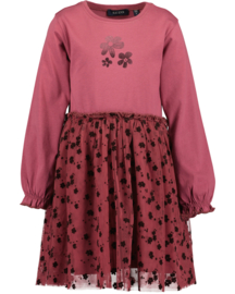 JURK MET TULE ROK WIJNROOD, FLOWER