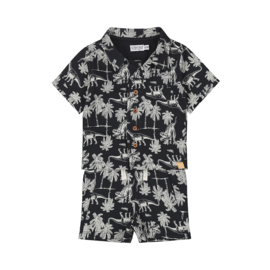 2-DELIGE SET DONKER BLAUW MET PRINT, ROAR