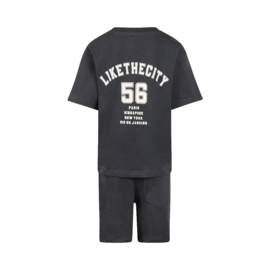 2-DELIGE JOGGINGSET LOOSE FIT, ANTRACIET