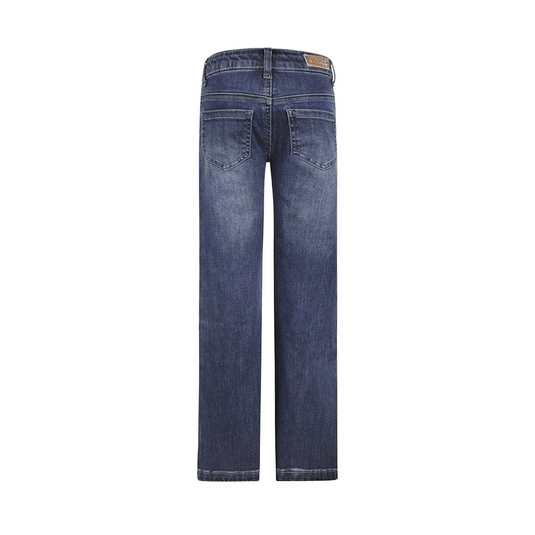SPIJKERBROEK STRASS WIDE LEG, JEANS BLAUW