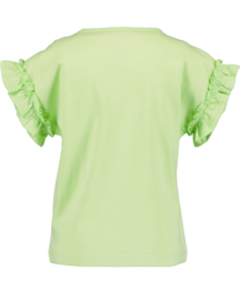 SHIRT MET RUFFLE MOUW GROEN, UNICORN