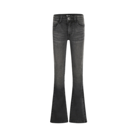SPIJKERBROEK FLARED, DONKER GRIJS JEANS