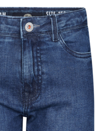 KORTE DENIM SPIJKERBROEK, BLAUW