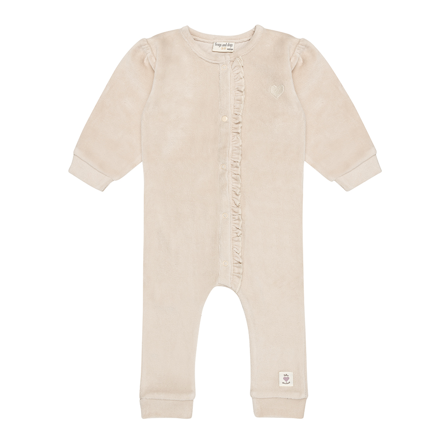 ONESIE VELVET BEIGE, FOLLOW YOUR HEART