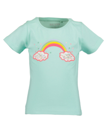 SHIRT MINT MET REGENBOOG PRINT, UNICORN