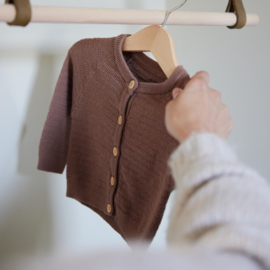 BABY VESTJE KNITWEAR, BRUIN