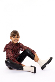 TREGGING LEDERLOOK, ZWART